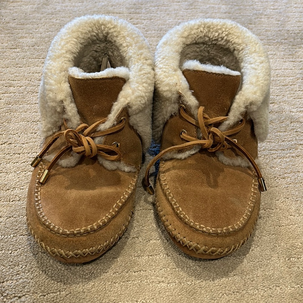 Tory Burch Shearling Moccassins
